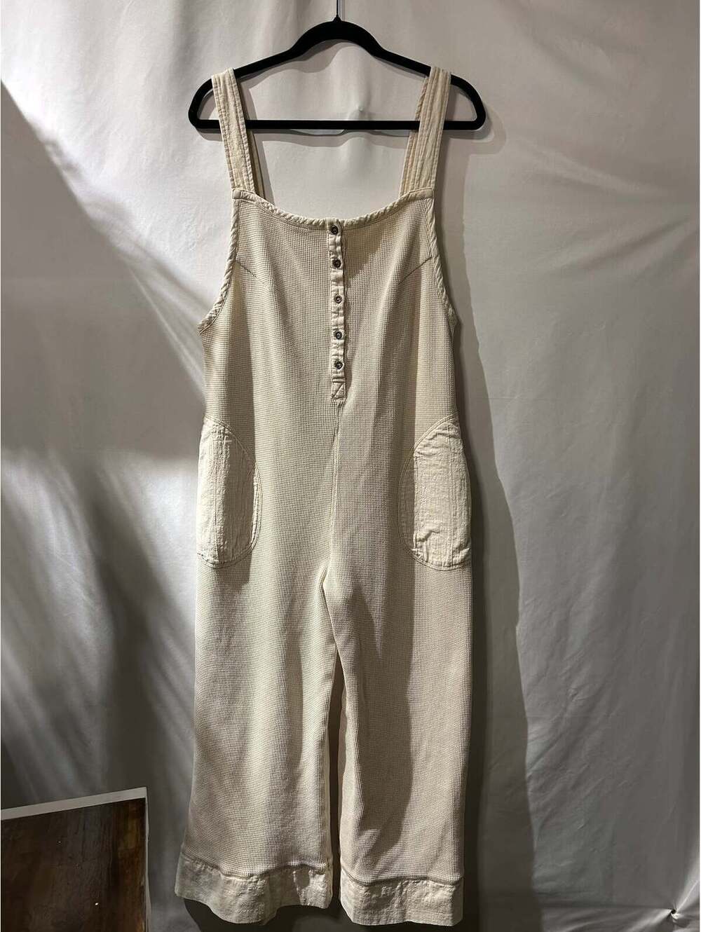 Mystree Boho Waffle Knit Wide Leg Jumpsuit L